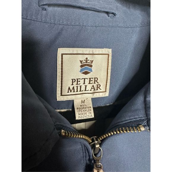 Peter Millar Gregory Blue Water Repel Microfiber Jacket Coat Size Medium Men's - Picture 3 of 7